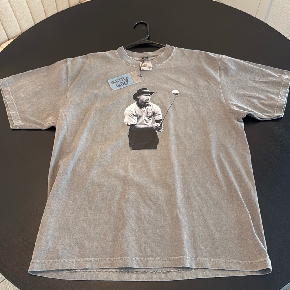 Washed Gray Vintage Golf Tee - Size L - Picture 2 of 4